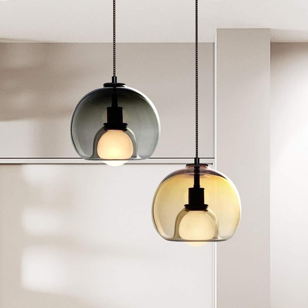 Handblown Glass Orb Pendant Light -Homdiy