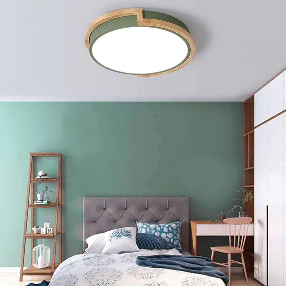 Nordic Wooden Bedroom LED Ceiling Light