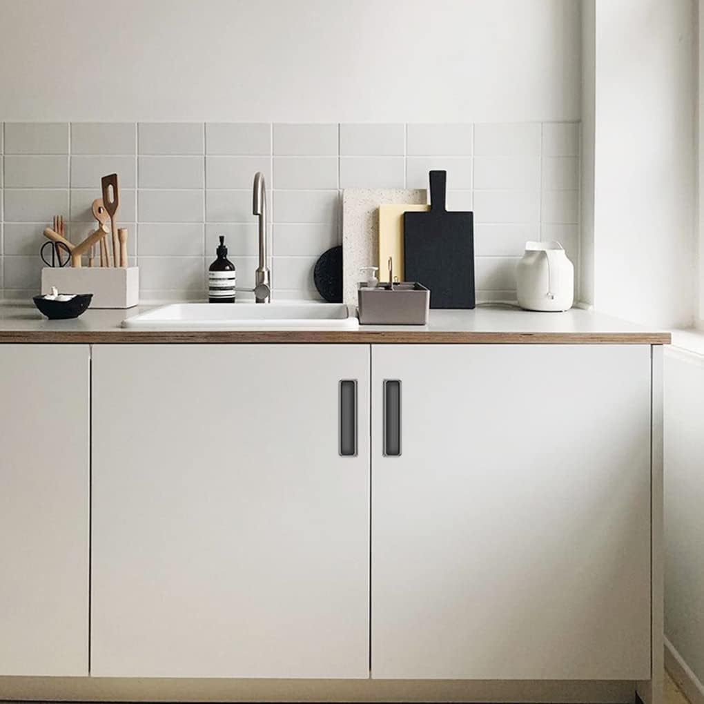 Modern Slotted Recessed Concealed Sliding Door Cabinet Handles