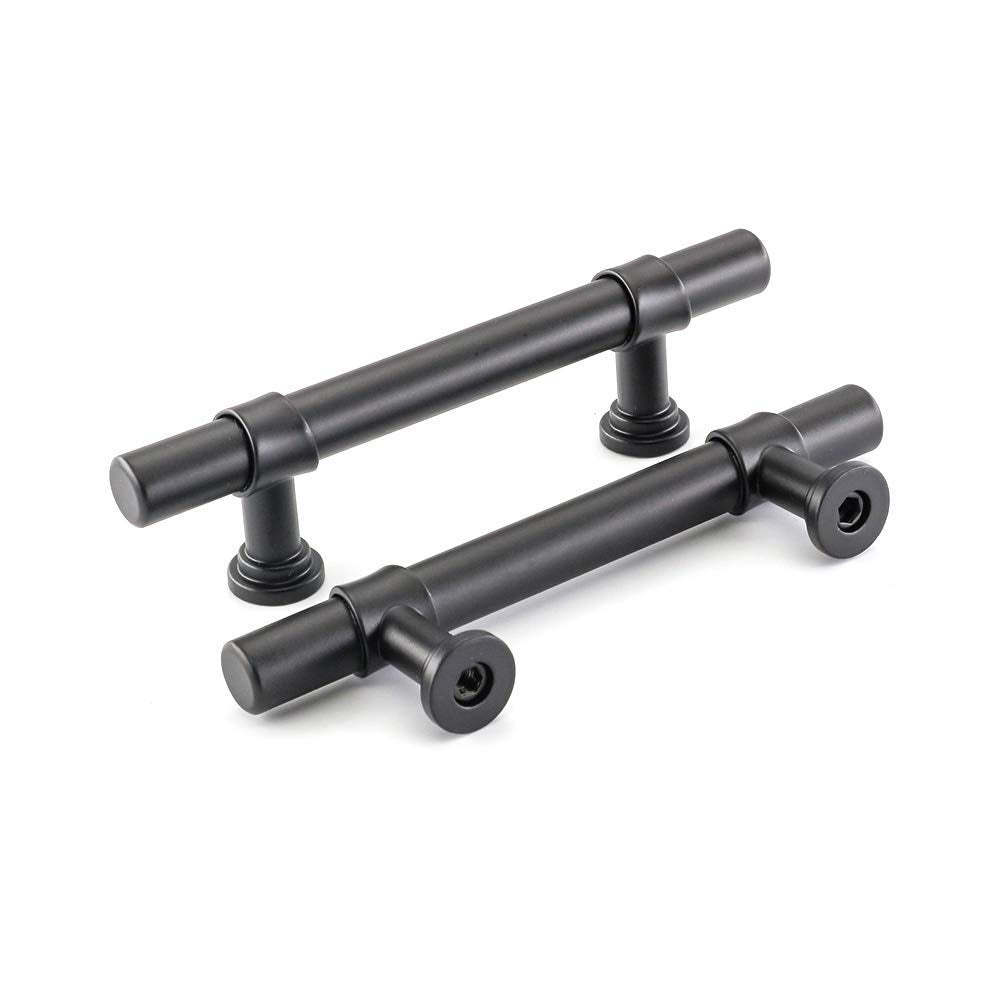 50 Pack Matte Black Cabinet Pulls Stainless Steel Cabinet Handles For Kitchen -Homdiy