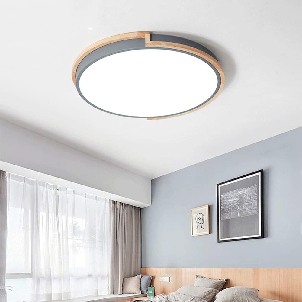 Nordic Wooden Bedroom LED Ceiling Light