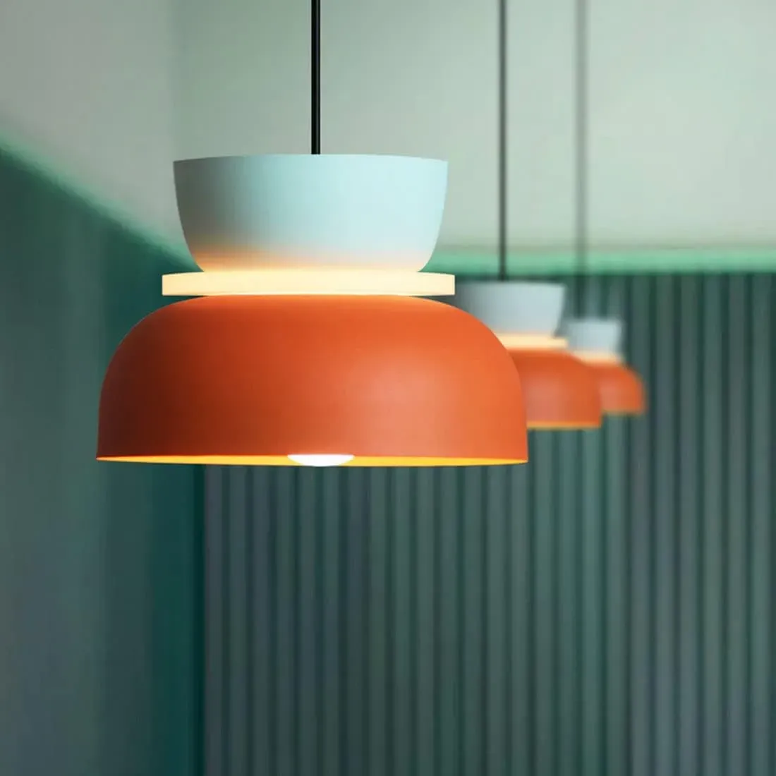 Simple Nordic Metal Colorful Dining Room Pendant Light