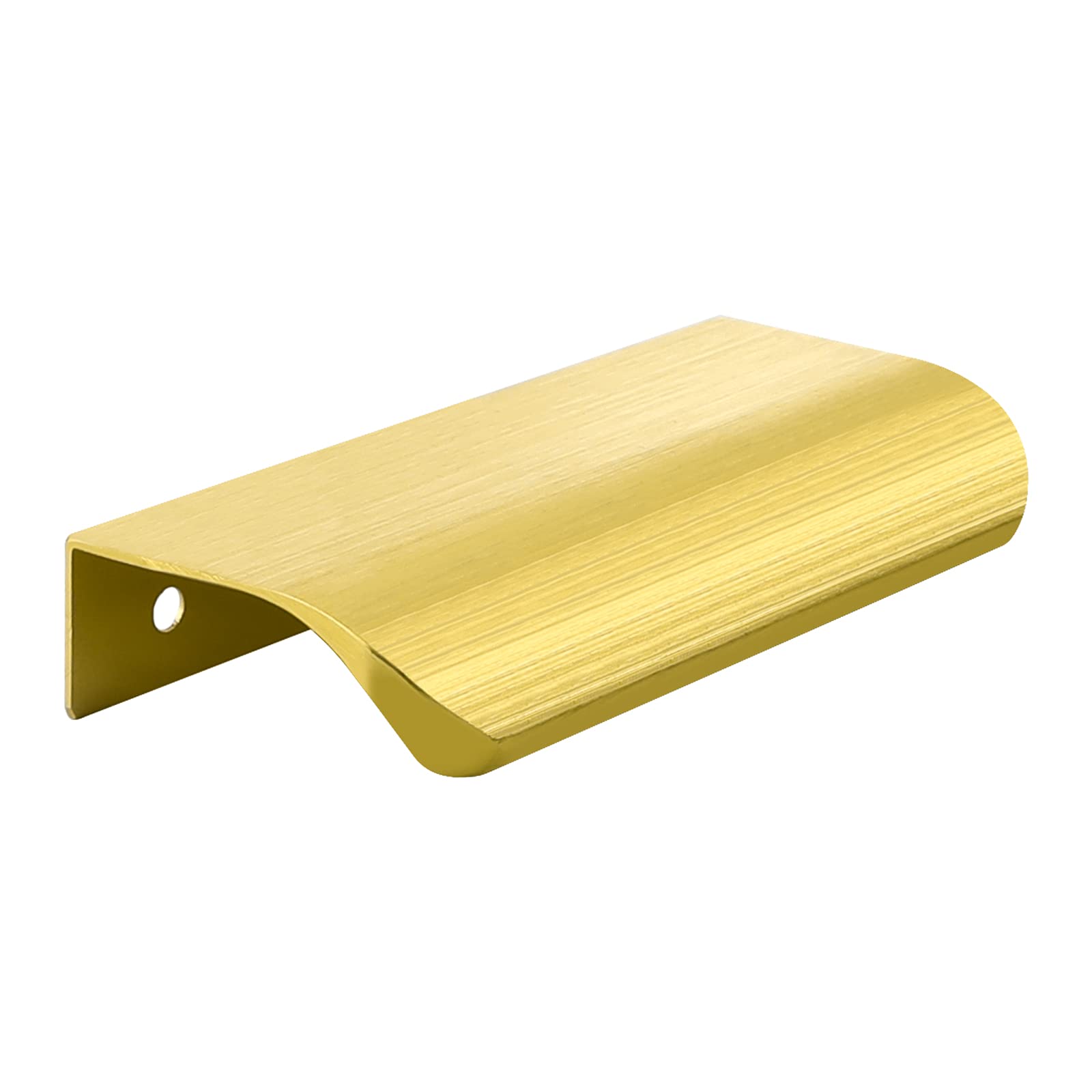 Brushed Brass Edge Finger Pulls Cabinet Handles