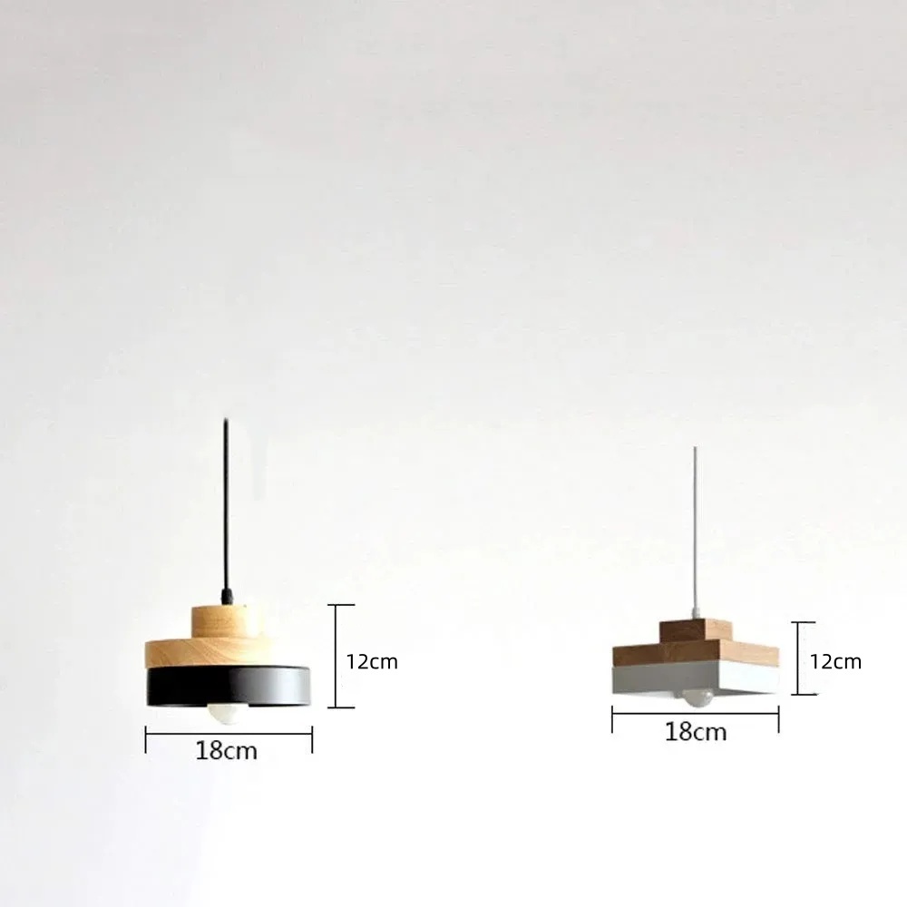 Medieval Plug-in Solid Wood Pendant Hanging Light