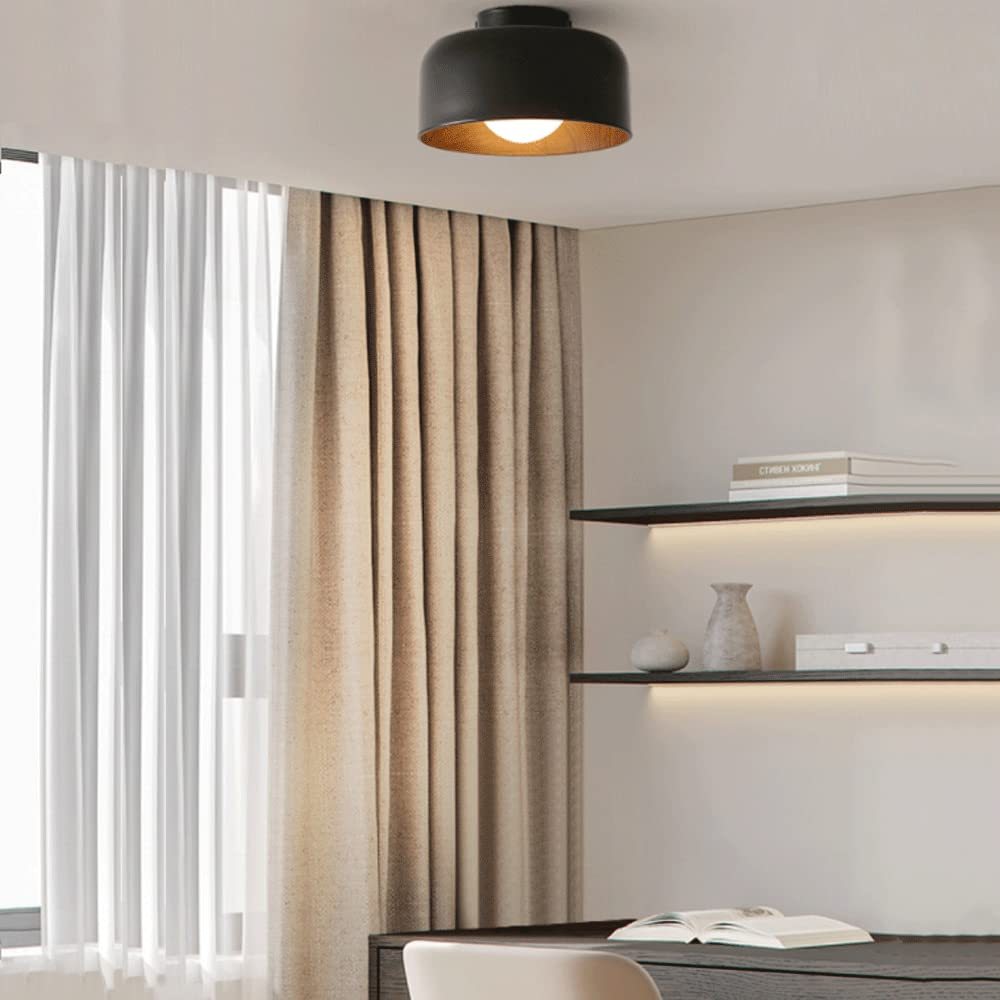 Modern Bowl White Semi-Flush Mount Ceiling Lamp -Homdiy