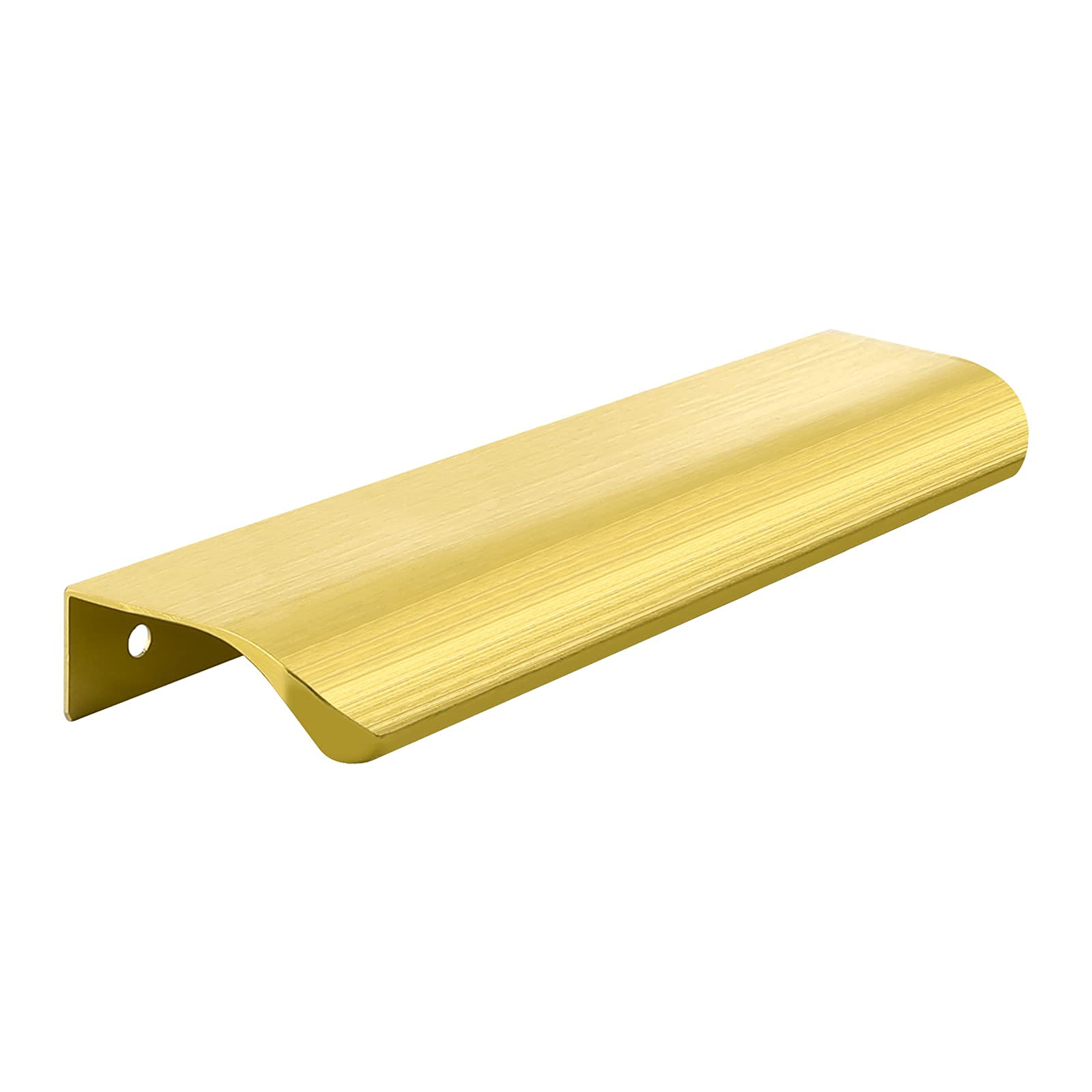 Brushed Brass Edge Finger Pulls Cabinet Handles