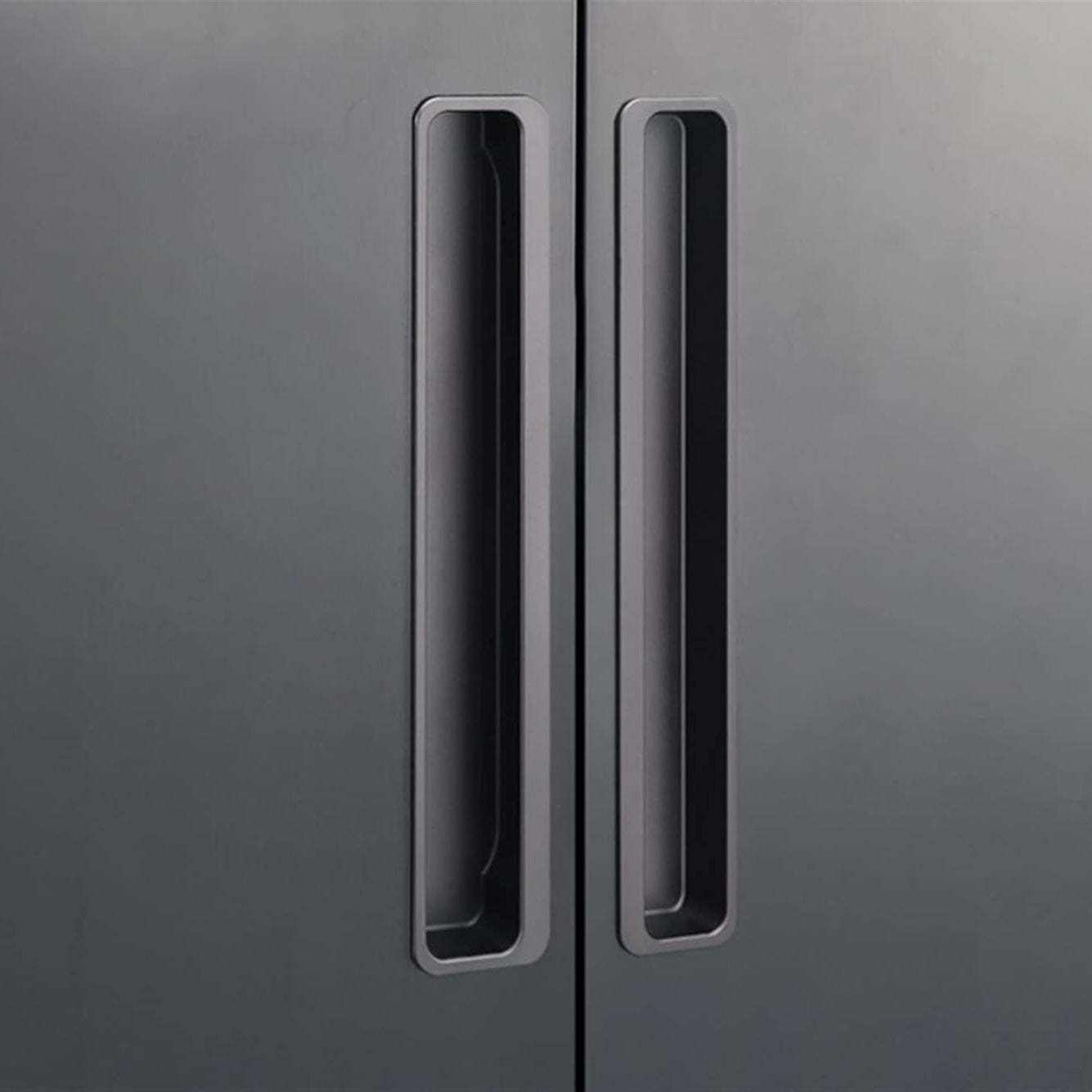 Modern Slotted Recessed Concealed Sliding Door Cabinet Handles