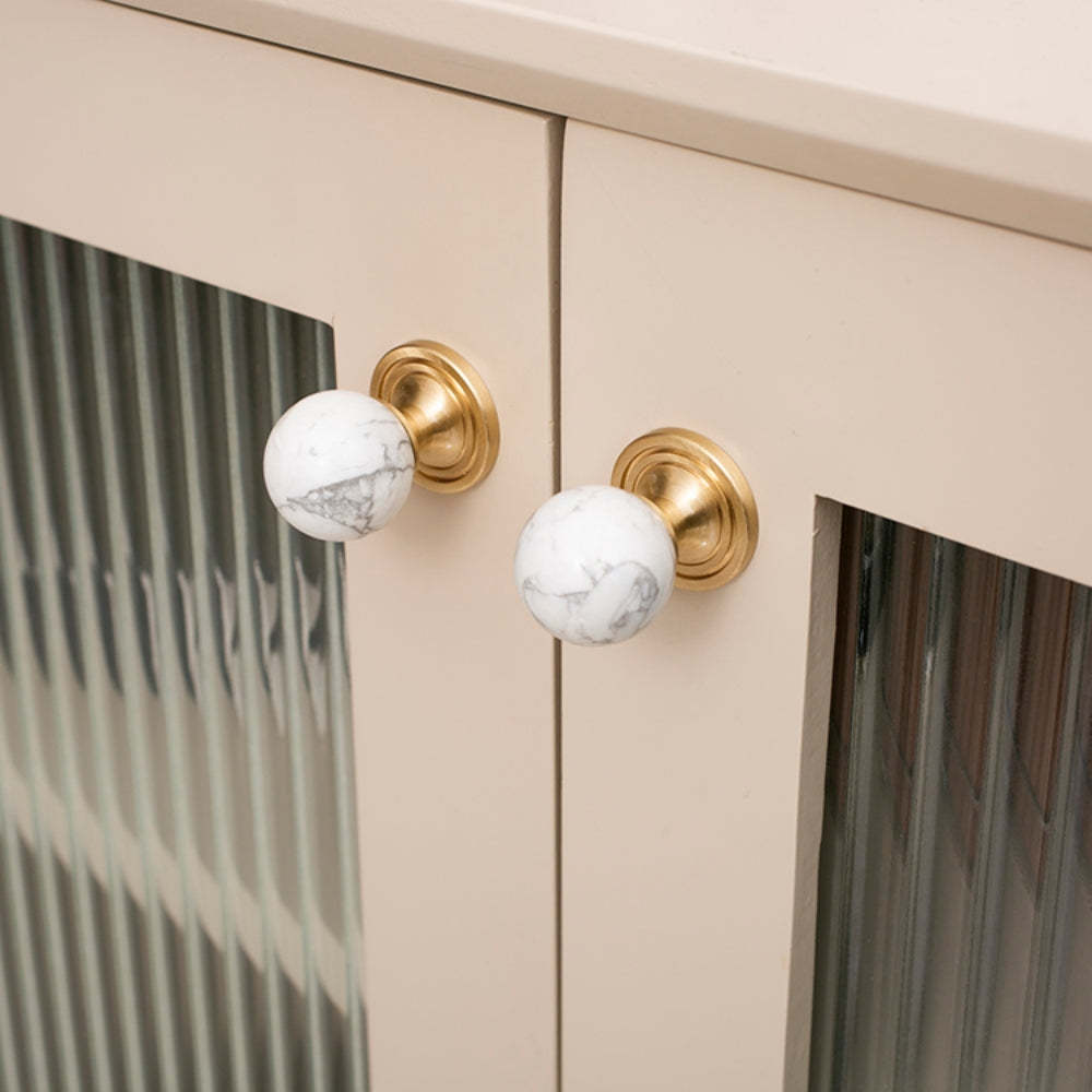 Personality Crystal Brass French Light Luxury Style Wardrobe Cabinet  Pull -Homdiy