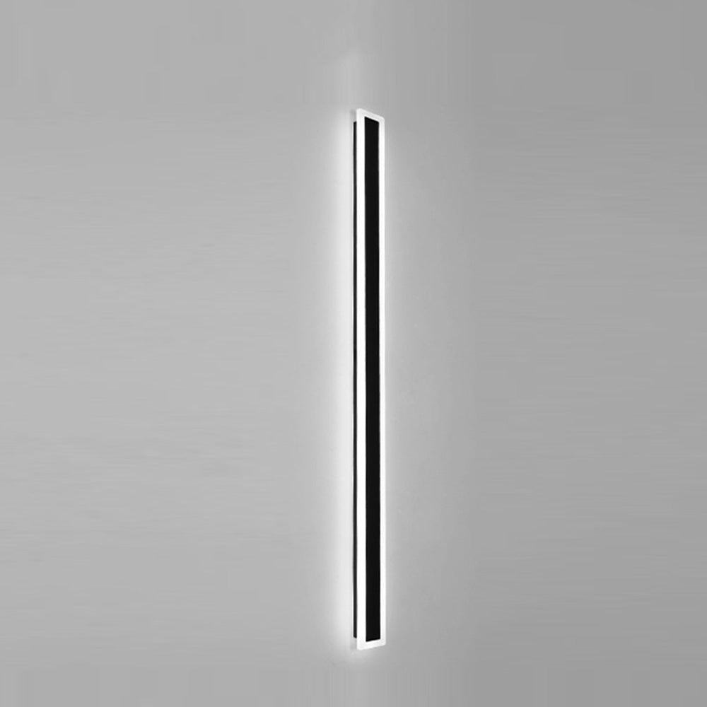 IP65 Modern Long Stripe Black Outdoor LED Porch Wall Lights