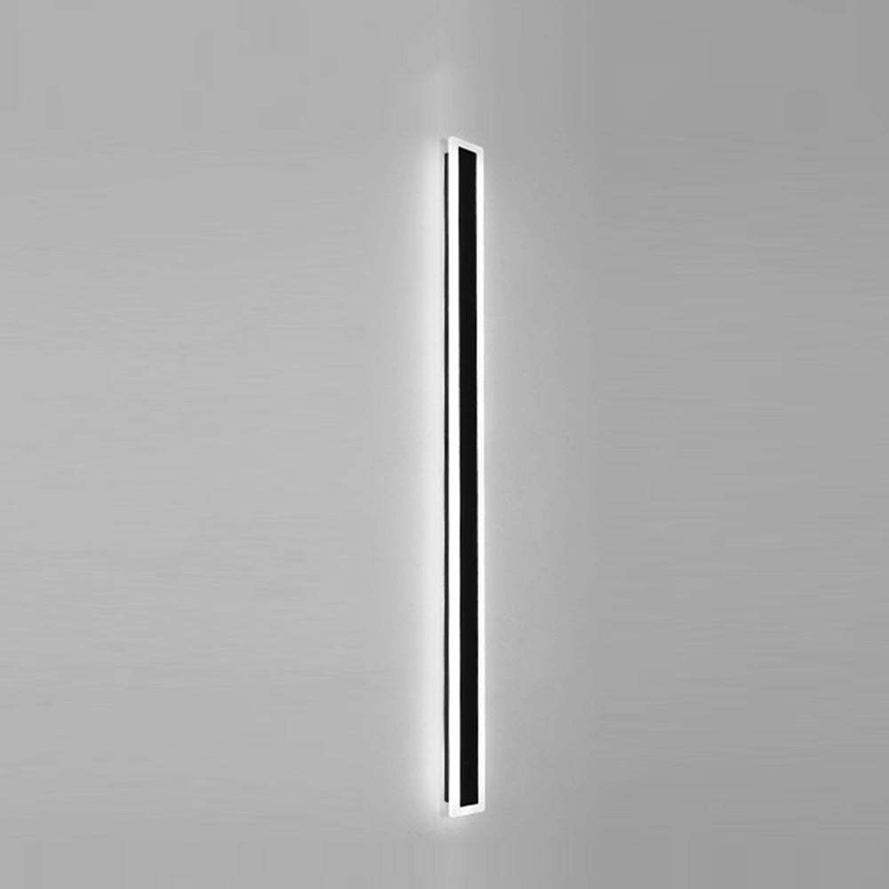 IP65 Modern Long Stripe Black Outdoor LED Porch Wall Lights