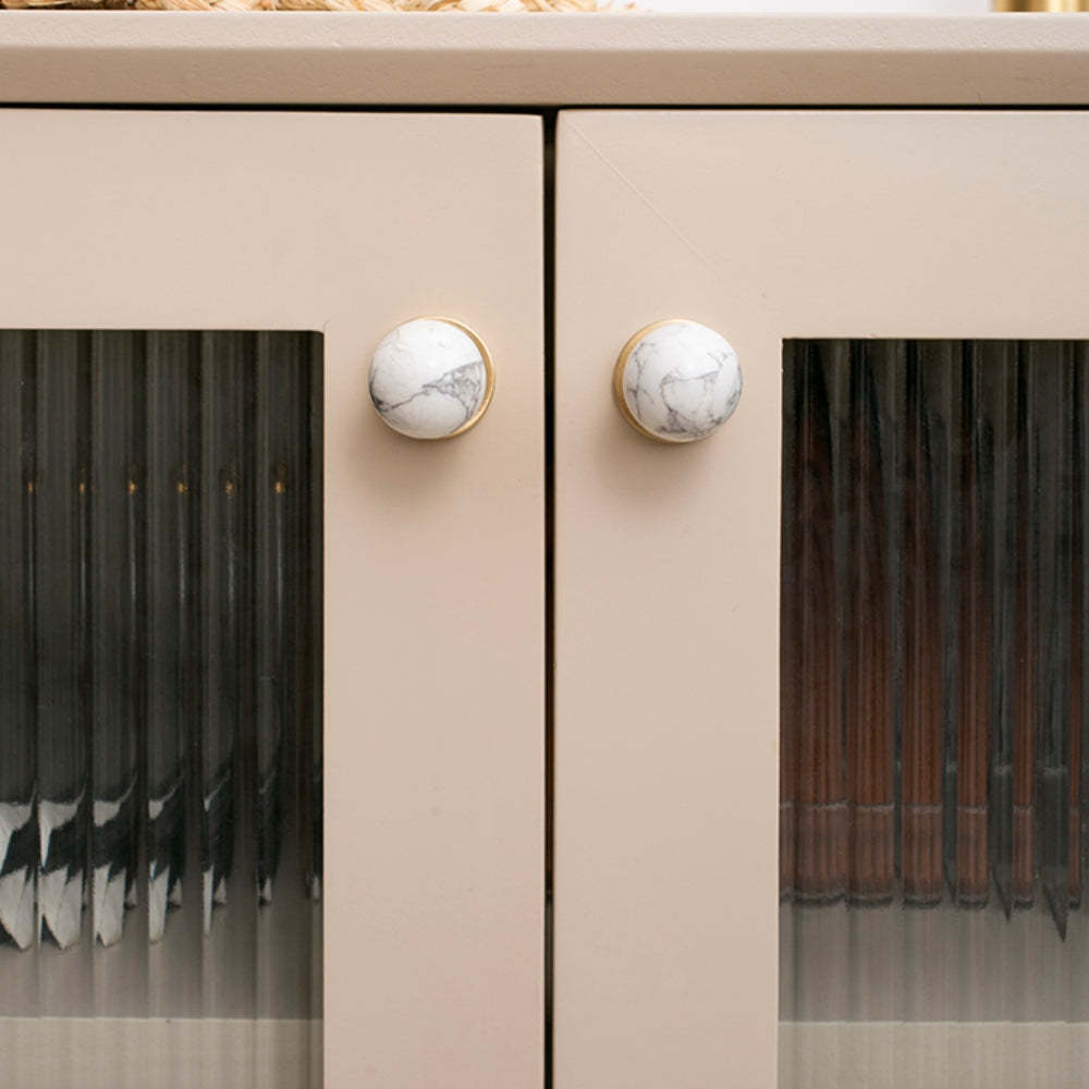 Personality Crystal Brass French Light Luxury Style Wardrobe Cabinet  Pull -Homdiy