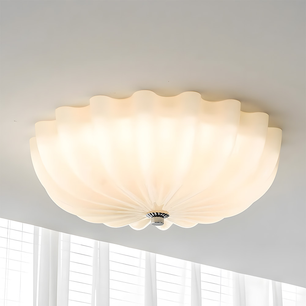 French Style Bauhaus Glass Led Living Room Ceiling Light-3