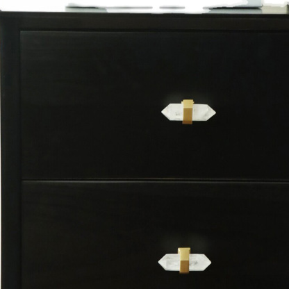 Nordic Natural Crystal Hexagonal Stone Drawer Pull