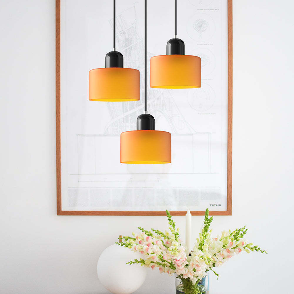 Contemporary 3-Heads Glass Pendant Light For Kitchen