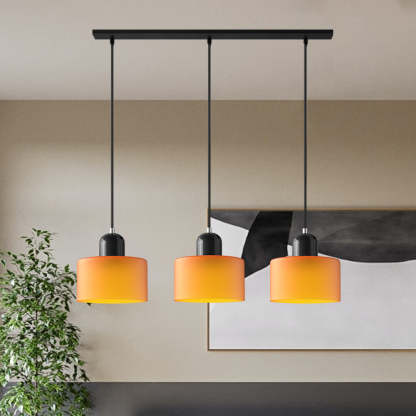 Contemporary 3-Heads Glass Pendant Light For Kitchen