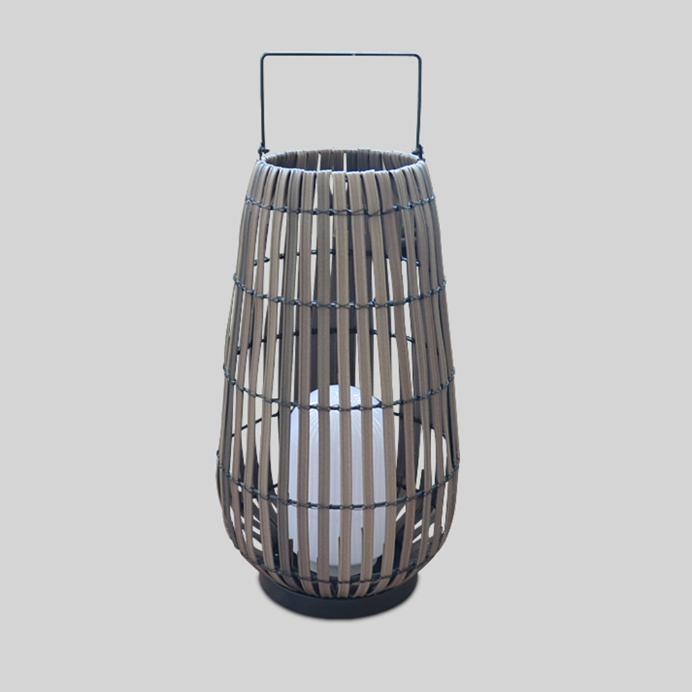 Outdoor Rattan Villa Garden Lawn Light Balcony Floor Lamp -Homdiy