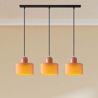 Contemporary 3-Heads Glass Pendant Light For Kitchen