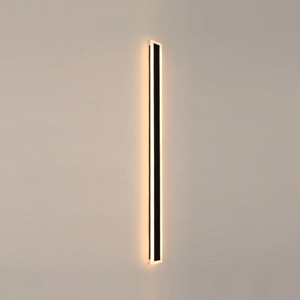 IP65 Modern Long Stripe Black Outdoor LED Porch Wall Lights