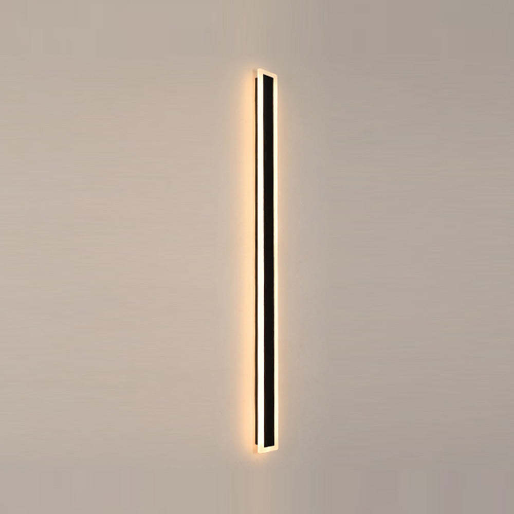 IP65 Modern Long Stripe Black Outdoor LED Porch Wall Lights