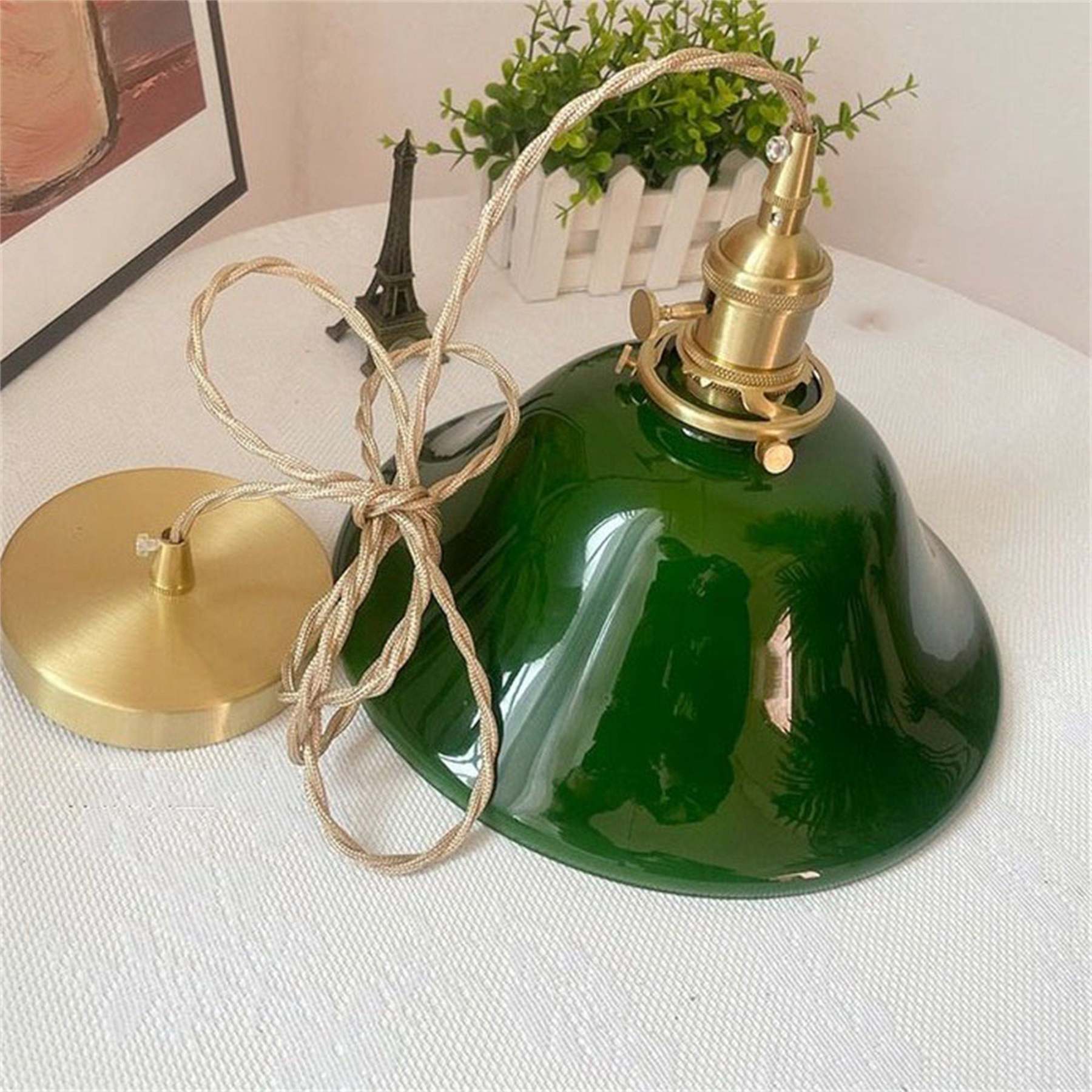 Rustic Industrial Farmhouse Hanging Glass Pendant Light -Homdiy