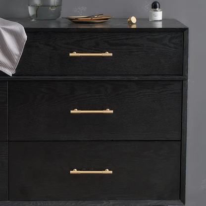 Linear Knurled Solid Brass Cabinet Handles and Knobs -Homdiy