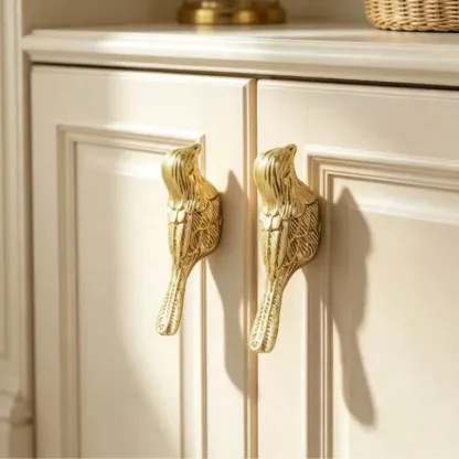 Gold Brass Bird Cabinet Knobs