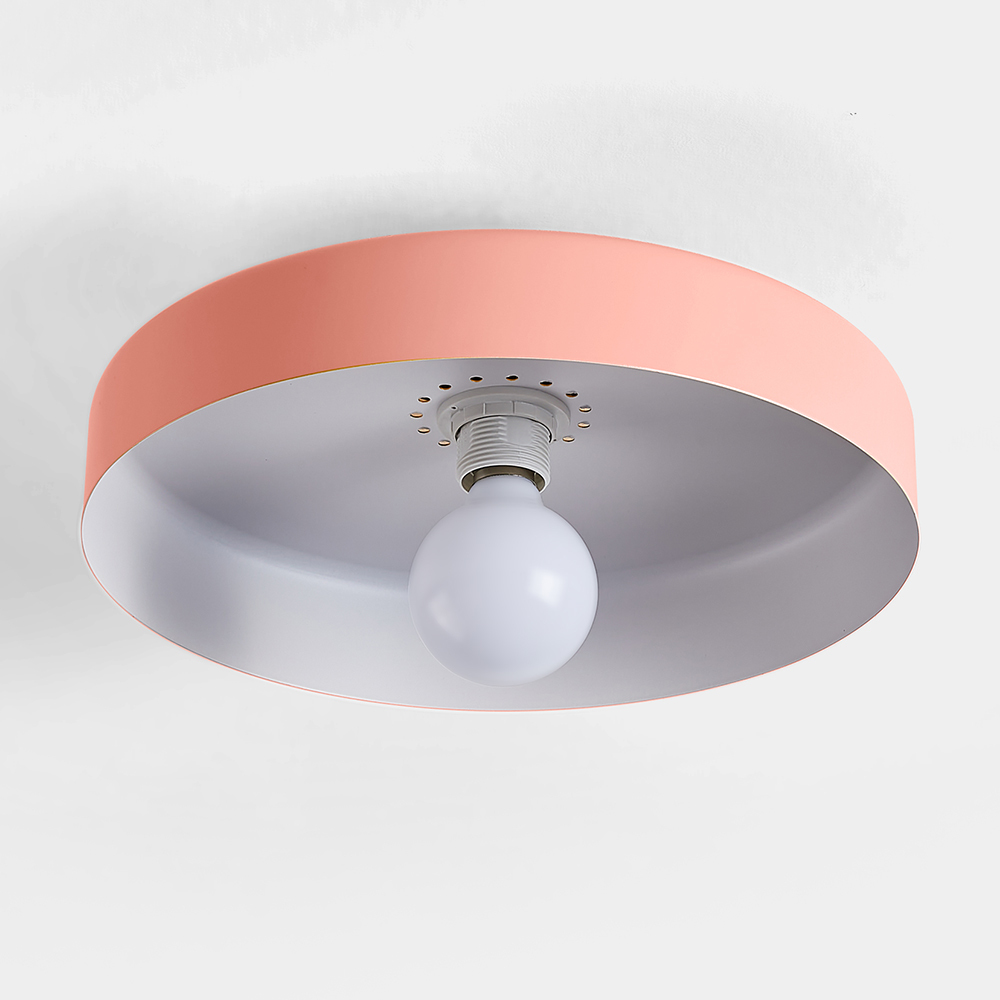 Semi Flush Simple Colorful Iron Bedroom Ceiling Lights