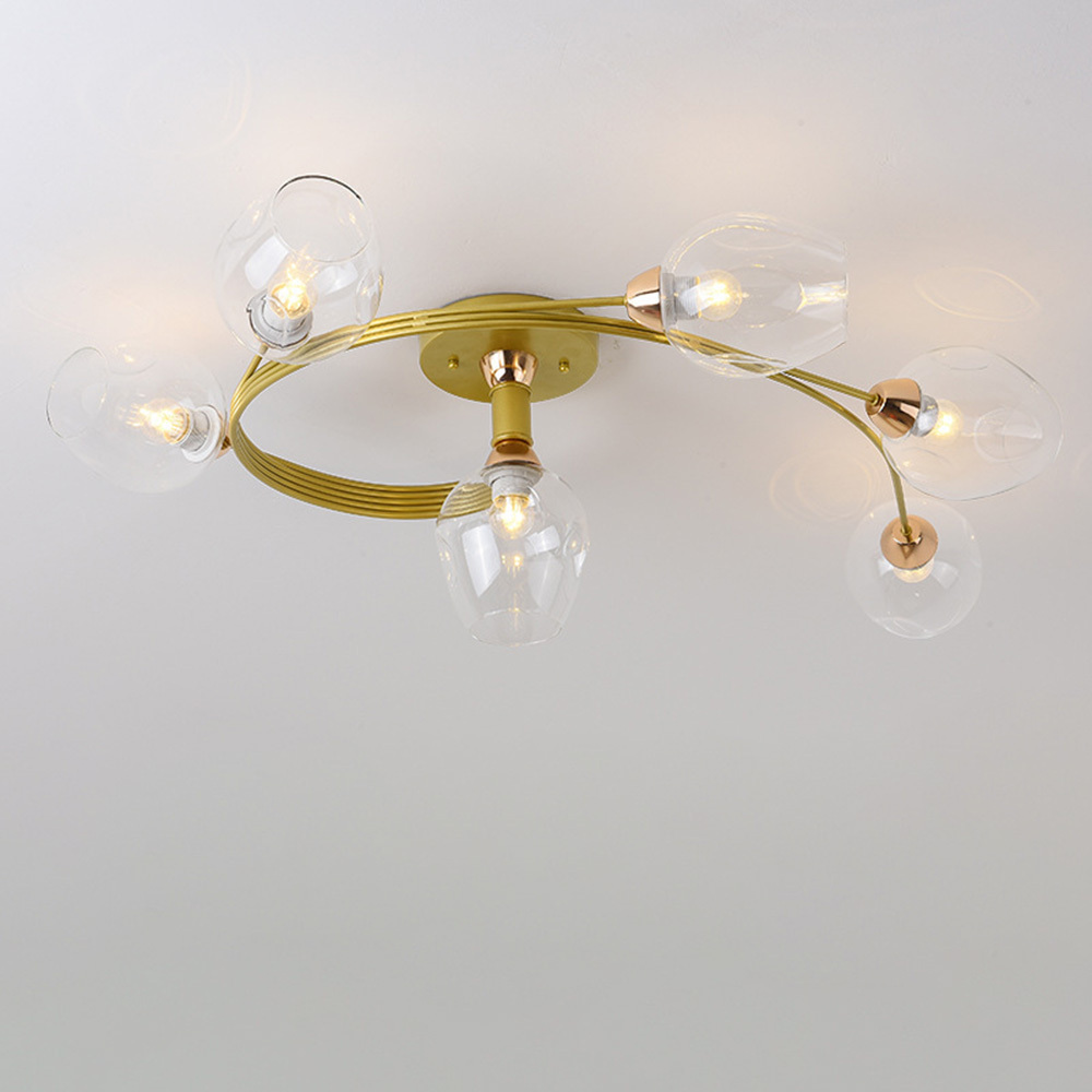 Modern Orbital Glass Bubble Ceiling Light For Living Room