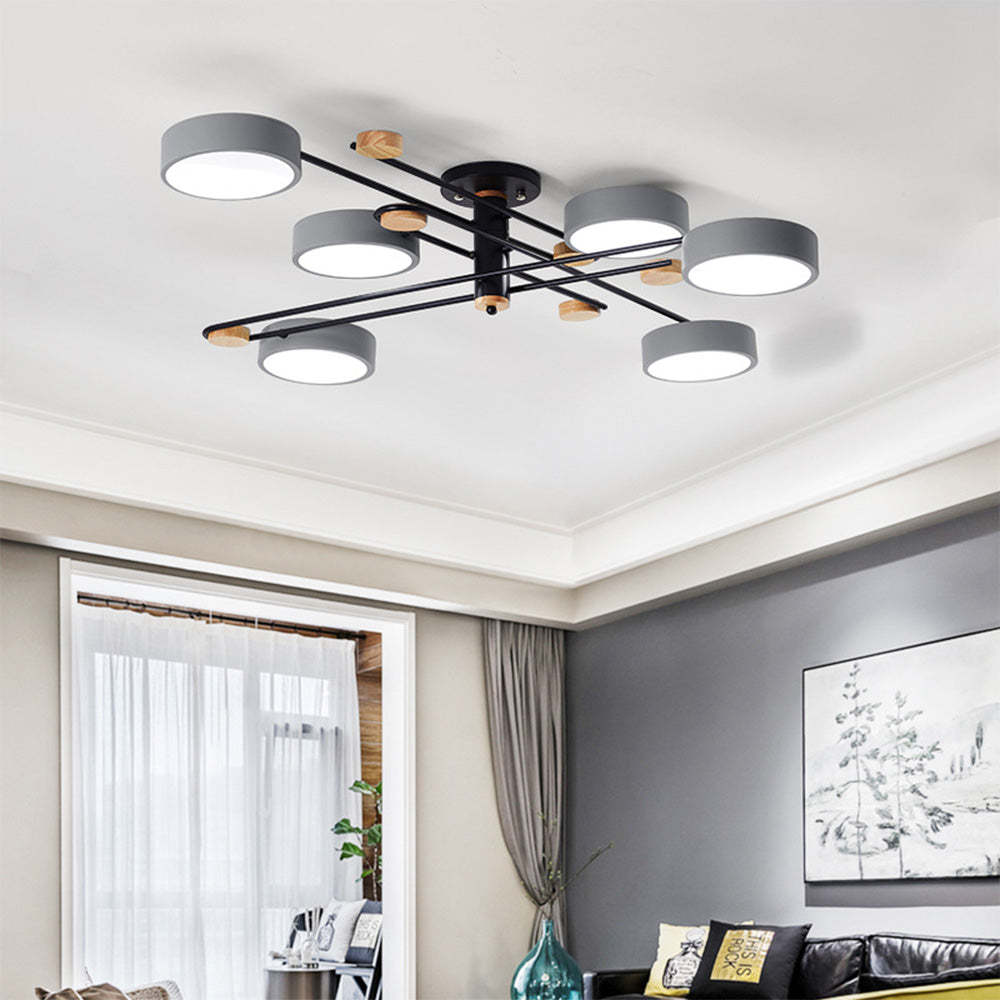 Led ceiling light for living room-modern, iron | Gleamlamp UK