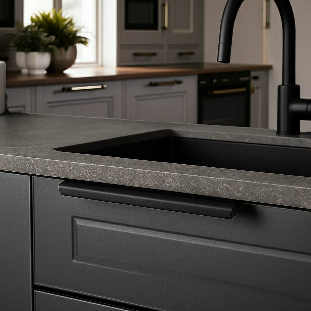 Modern Colorful Aluminum Edge Pulls for Kitchen Drawers