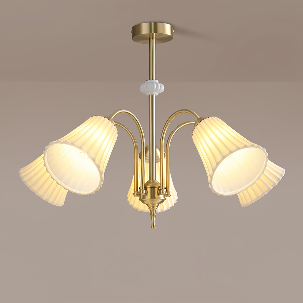 Medieval Ceramic Trumpet Chandelier -Homdiy