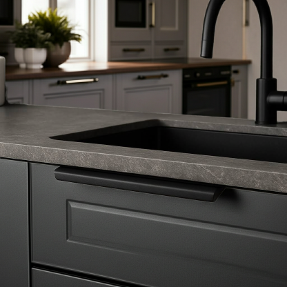 Modern Colorful Aluminum Edge Pulls for Kitchen Drawers