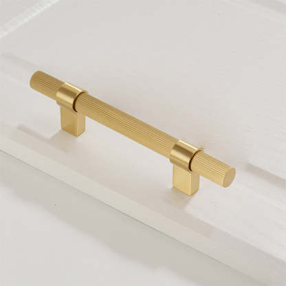 Solid Brass Gold Knurled Hardware Kitchen Cabinet Pulls