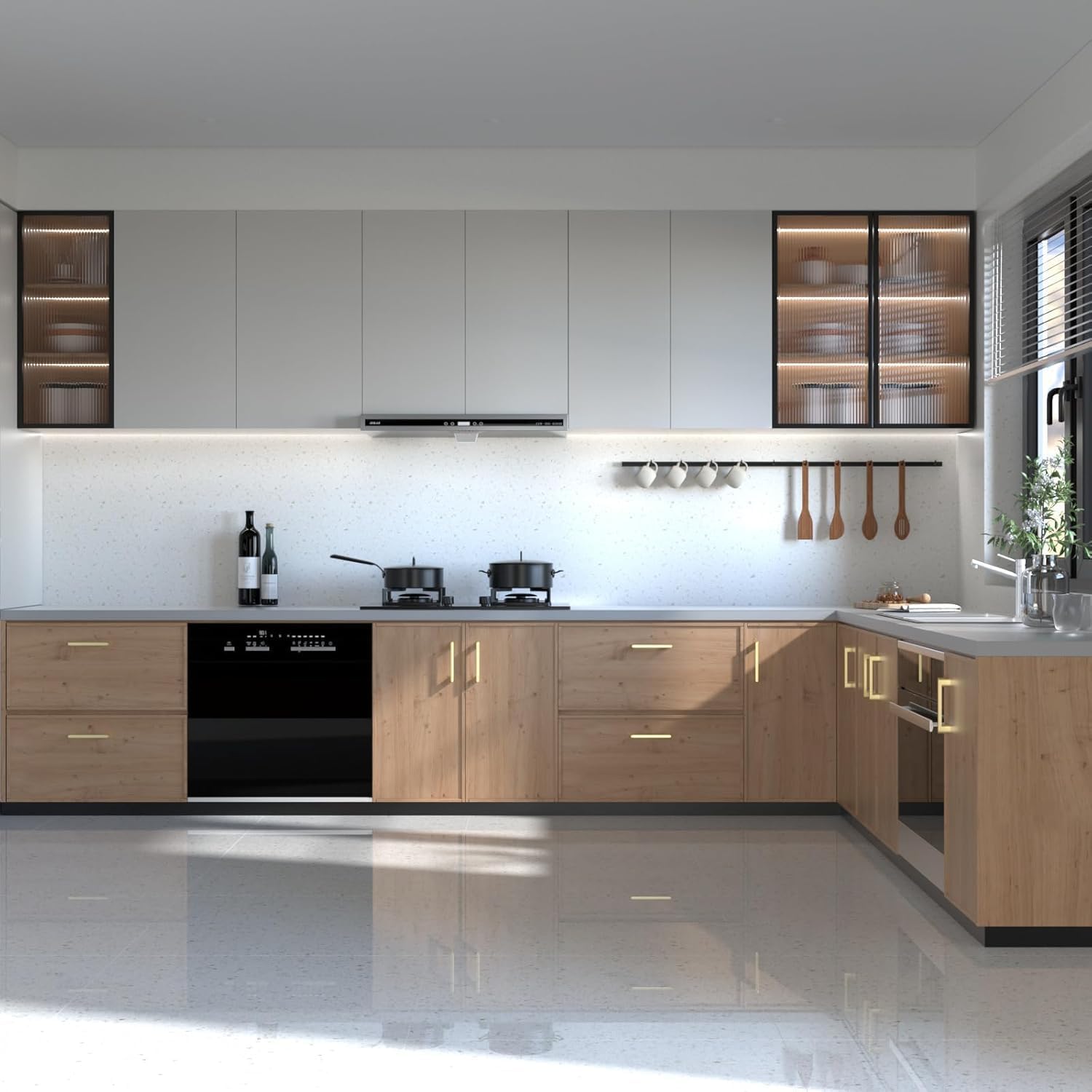 Cabinet Pulls Brushed Gold & Black Cabinet Pulls Kitchen Livingroom Pulls