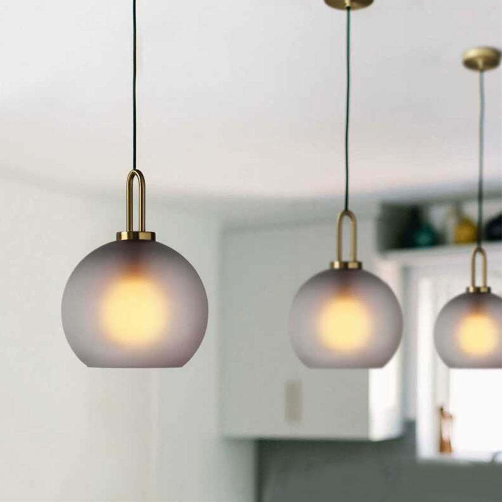 Glass Ball Round Pendant Lamp -Homdiy