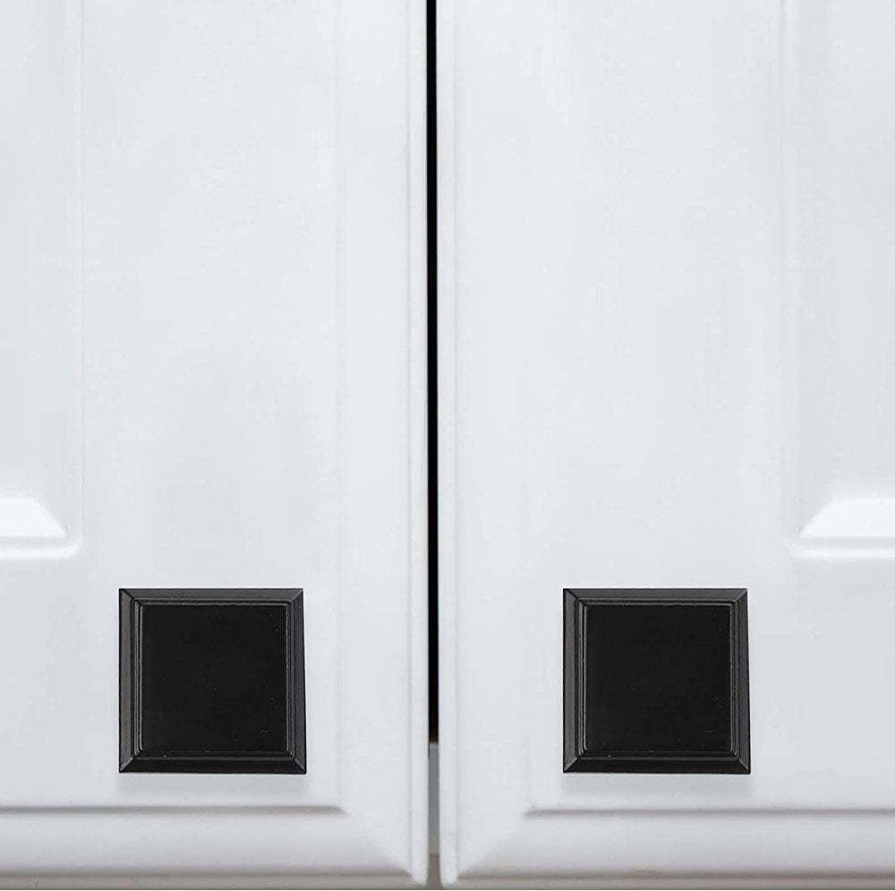 10 Pack Matte Black Cabinet Knobs Zinc Alloy Dresser Drawer Knobs For Bathroom(LS9111BK) -Homdiy