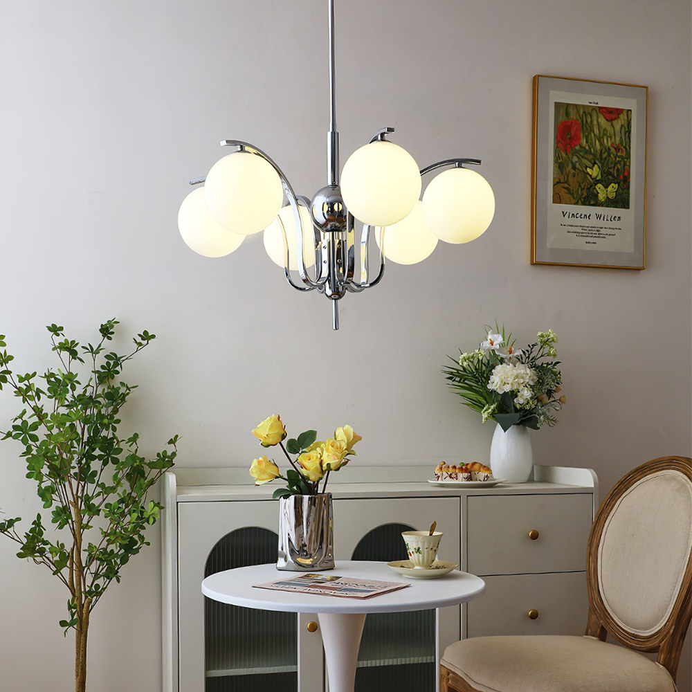 Vintage Bauhaus Glass Chandelier -Homdiy