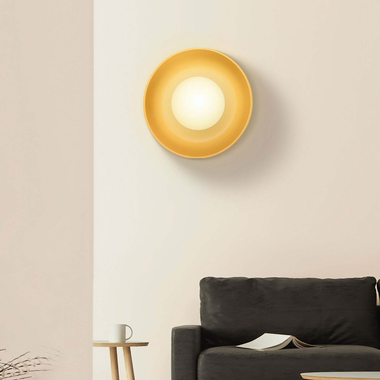 Modern Ceramic Stained Round Wall Light -Homdiy