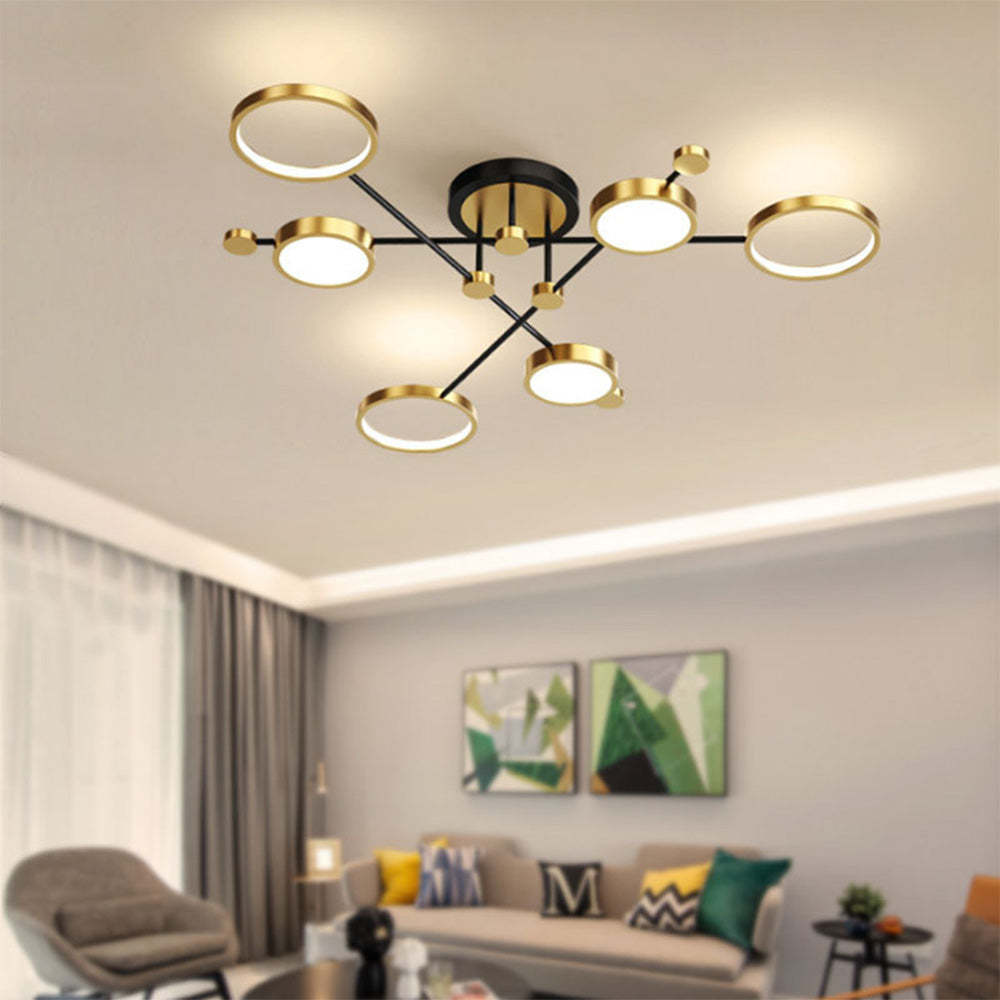 Modern Luxurious Metal LED Living Room Ceiling Light   SKU 未定