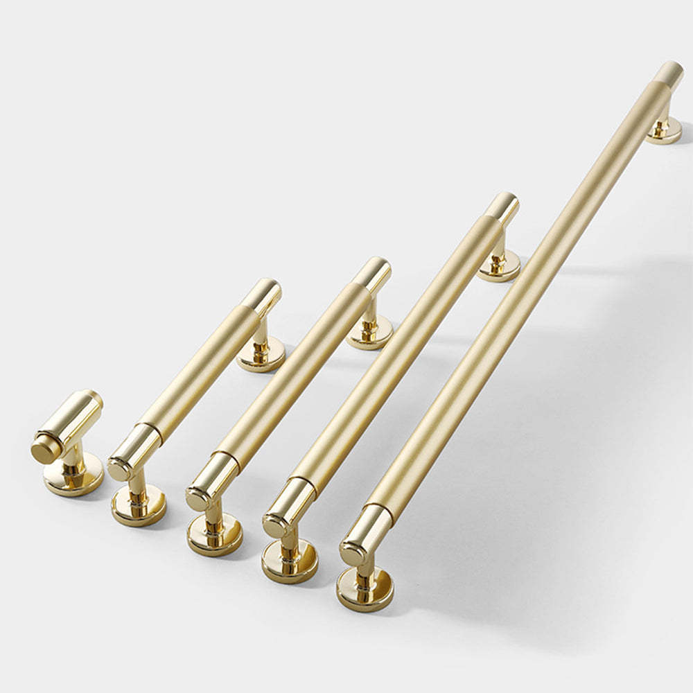 Two-Color Splicing Aluminum Alloy Gold Kitchen Cabinet Handles -Homdiy