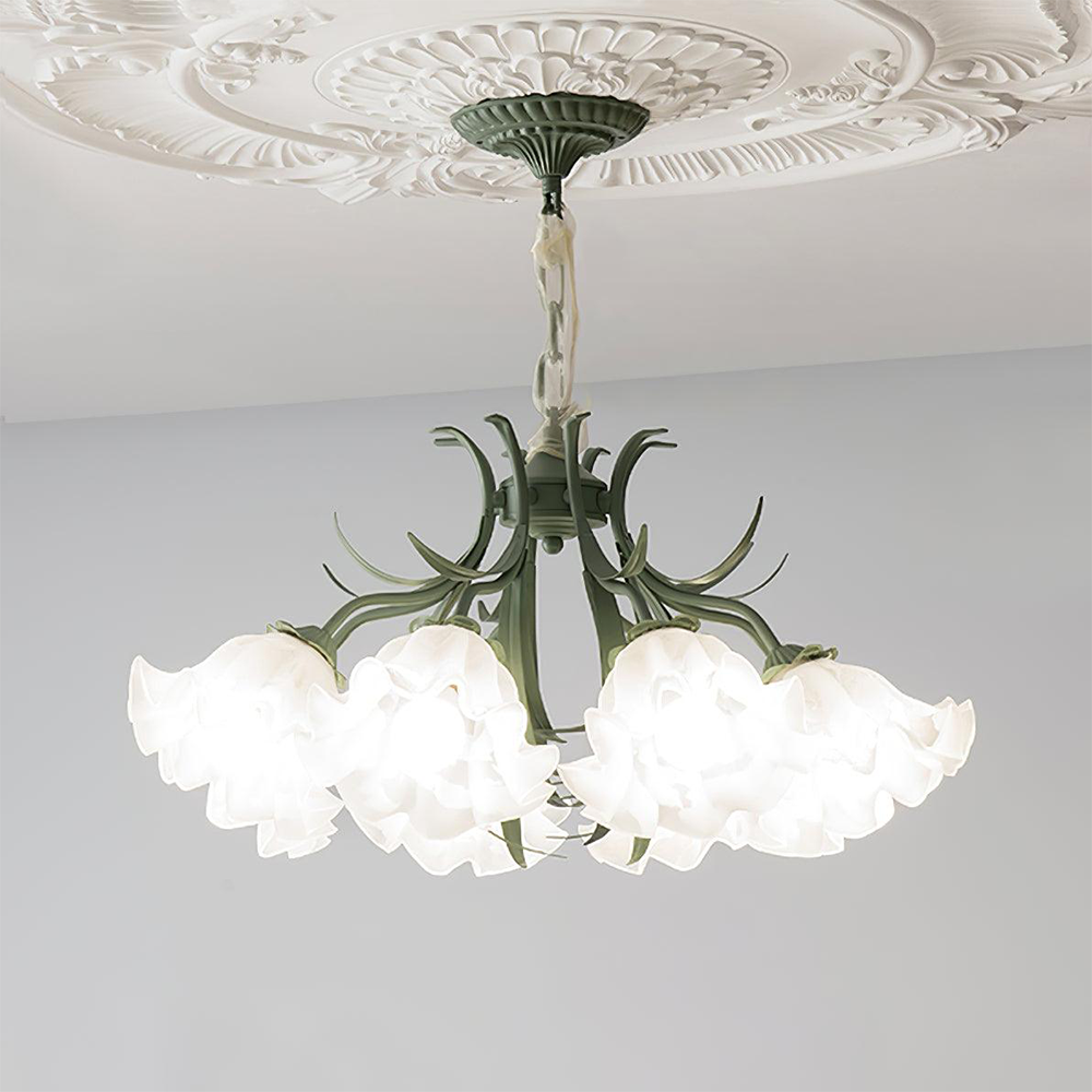 Pastoral Style Lily of the Valley Flower Chandelier -Homdiy