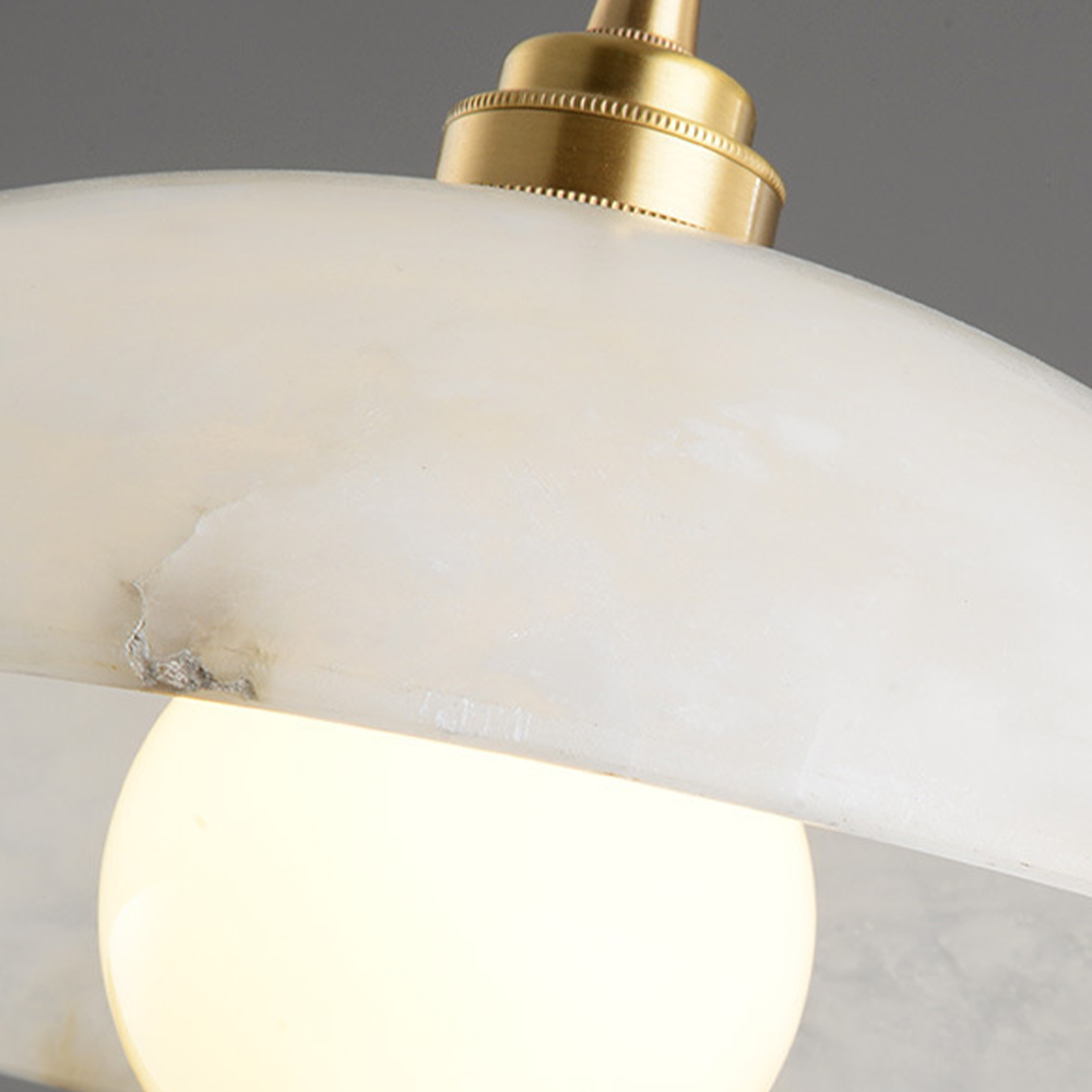 Simple Round Marble Pendant Light -Homdiy