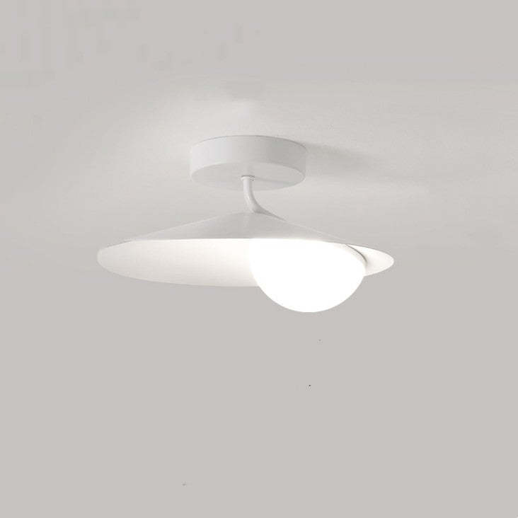 Nordic Geometric Ring Semi Flush Ceiling Lights for Hallway -Homdiy