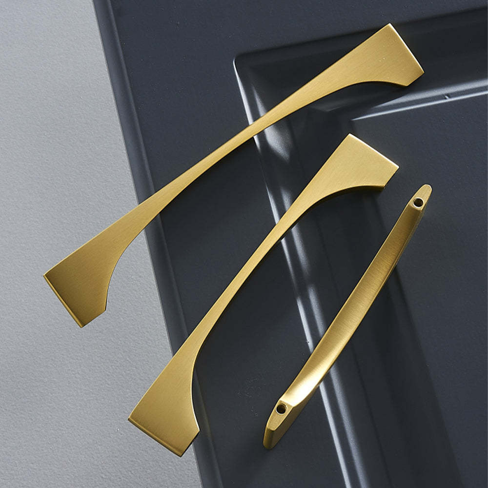 Modern Gold Brass Cabinet and Drawer Handles -Homdiy