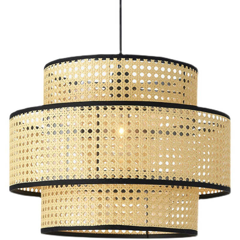 Japanese Rattan Weaving Pendant Light -Homdiy