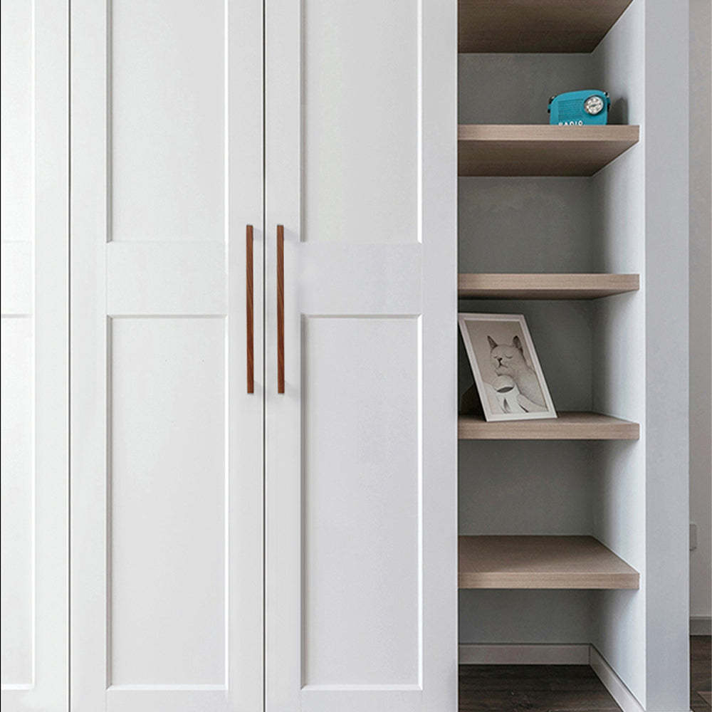 Wood Grain Black Drawer Pulls Kitchen Cabinet Handles -Homdiy