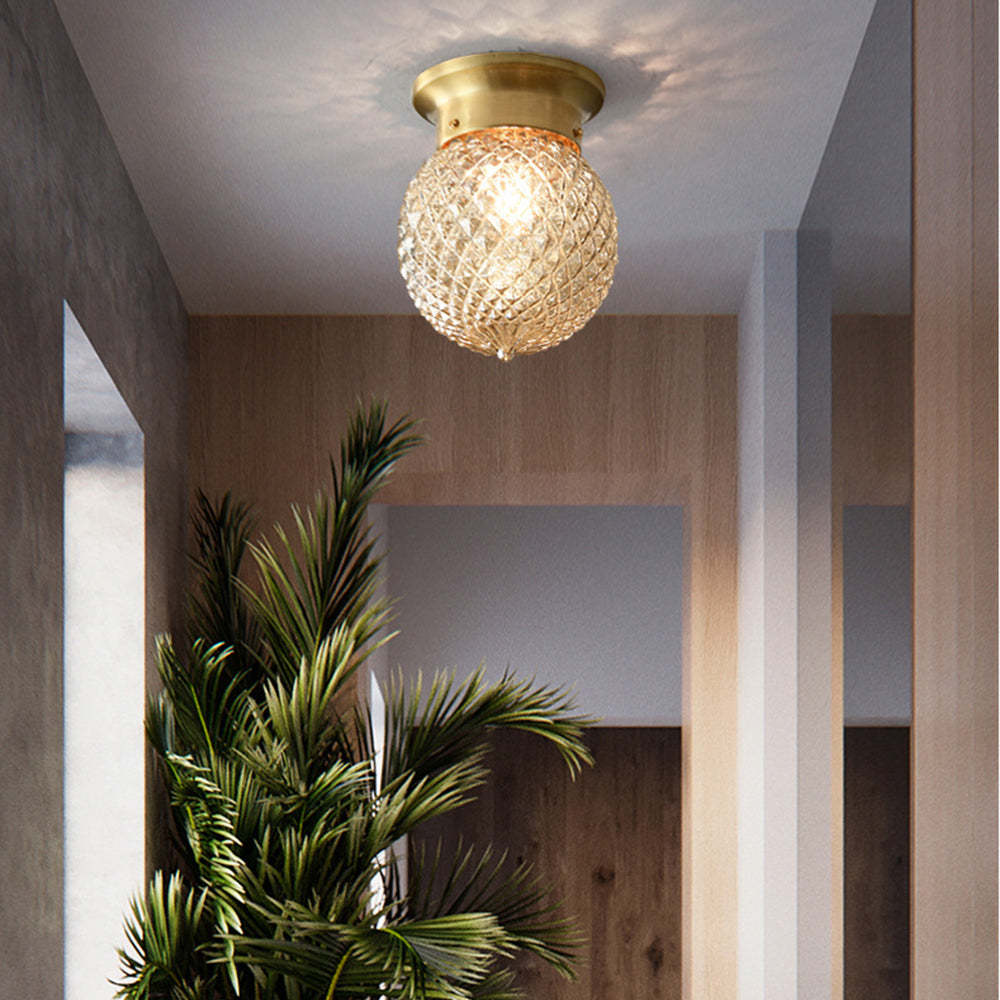 Small Glass Ceiling Light Fixture for Corridor -Homdiy