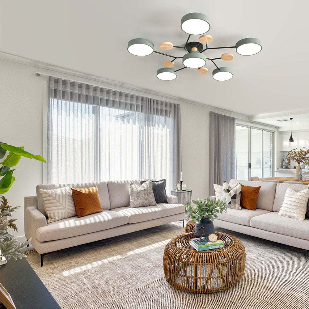 Branched Modern Iron LED Living Room Ceiling Light