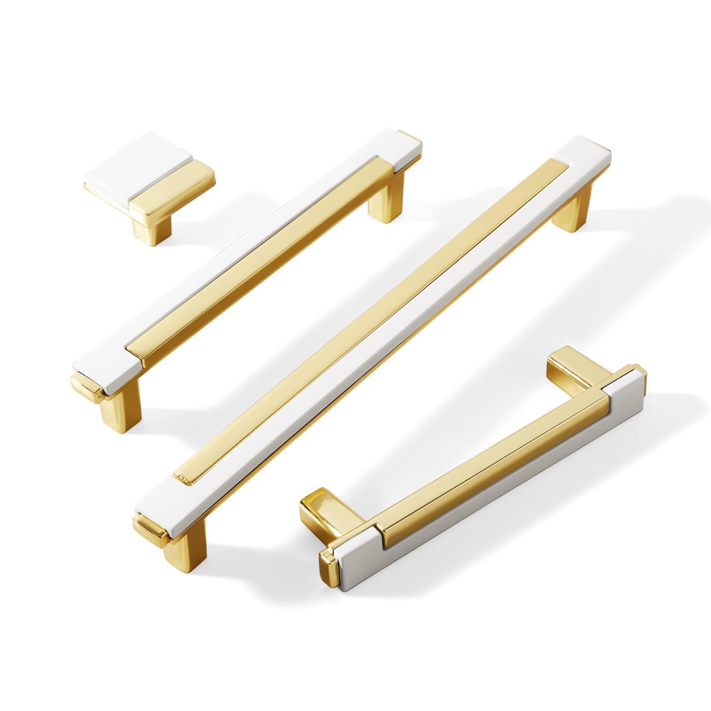 Zinc Alloy Modern Gold Black Chrome Kitchen Handles