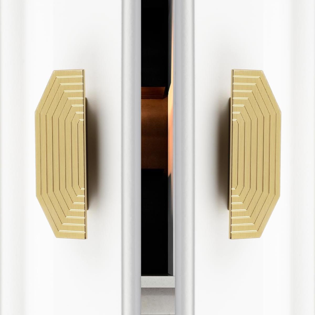 Unique Modern Semi-Circular Gold Kitchen Cabinet Door Handle
